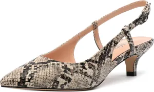 Women's Pumps, Pointed Toe Ankle Strap Heels Shoes for Women Fashion Solid Buckle Kitten Heel Pump