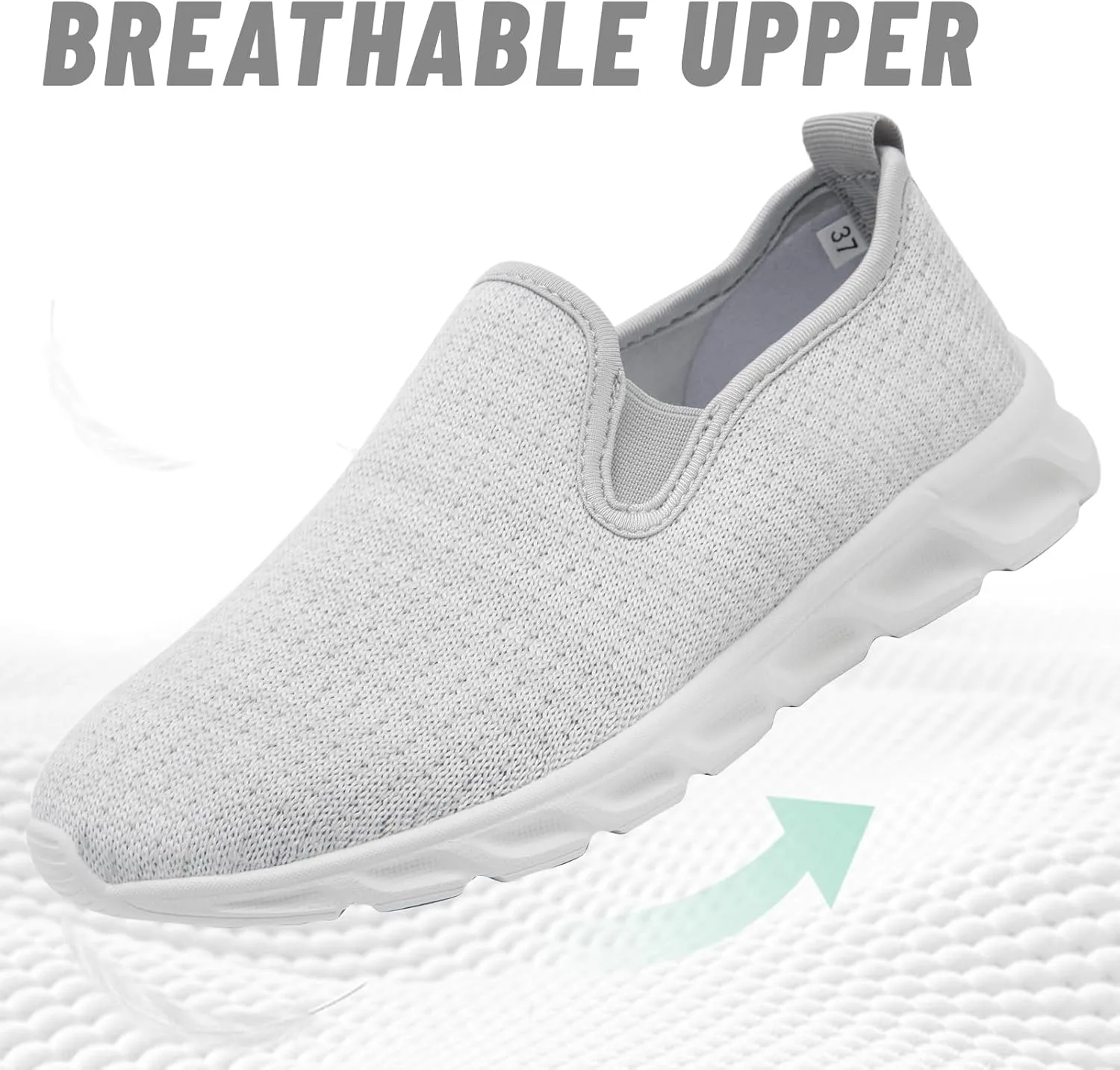 Womens Running Tennis Walking Gym Slip on Shoes Athletic Sneakers Workout Fitness Hiking Shoe