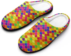 Womens Slippers Comfy Bedroom Slip-On Shoes Ladies Halloween Slippers Warm Cotton Clog House Slippers Indoor Outdoor