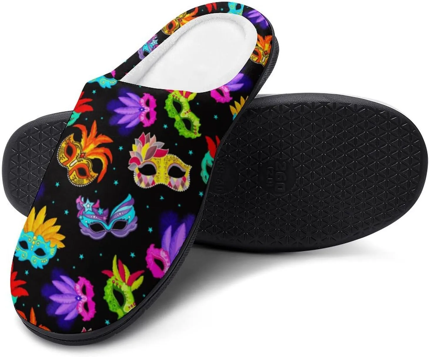 Womens Slippers Soft Bedroom Slip-On Shoes Men's Halloween Cute Ghosts Slippers Cotton House Slippers Indoor Outdoor