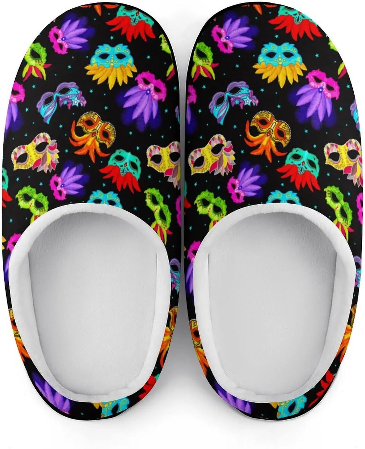 Womens Slippers Soft Bedroom Slip-On Shoes Men's Halloween Cute Ghosts Slippers Cotton House Slippers Indoor Outdoor