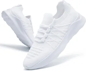 Womens Walking Shoes Tennis Slip On Sneakers Running Sport Workout Gym Shoes Athletic Non Slip Breathable Lightweight Fashion Casual Black US 6 to US 11.5