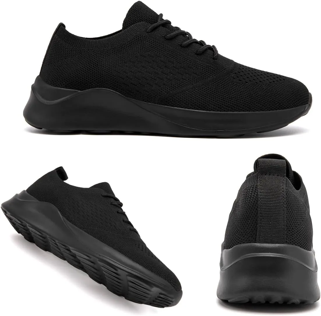 Womens Walking Shoes Tennis Slip On Sneakers Running Sport Workout Gym Shoes Athletic Non Slip Breathable Lightweight Fashion Casual Black US 6 to US 11.5