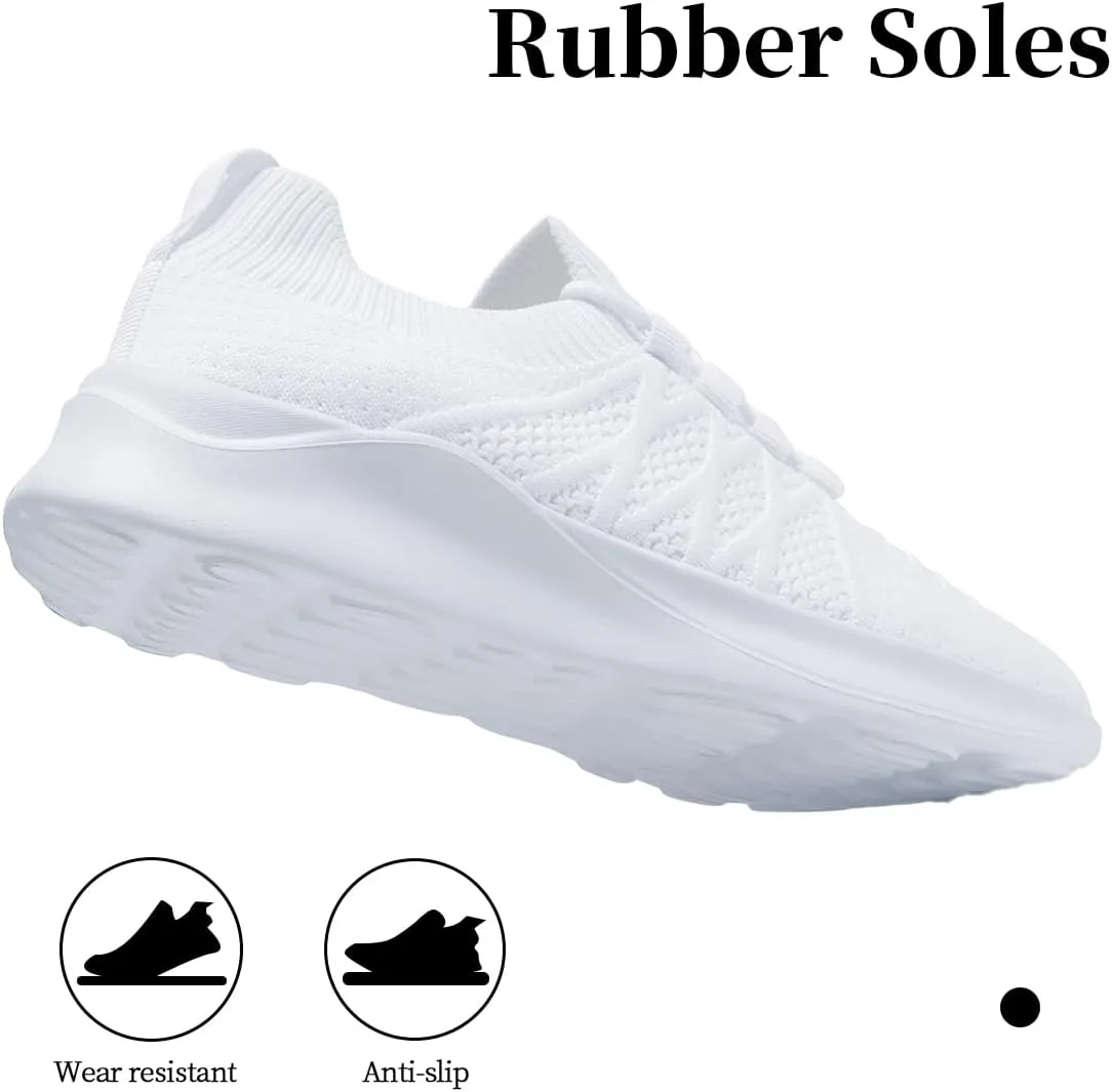 Womens Walking Shoes Tennis Slip On Sneakers Running Sport Workout Gym Shoes Athletic Non Slip Breathable Lightweight Fashion Casual Black US 6 to US 11.5