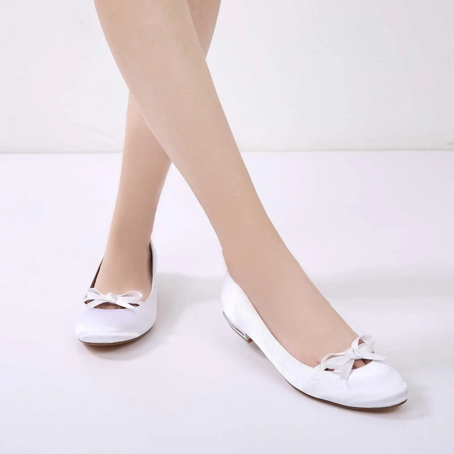 Womens Wedding Shoes Women's Round-Toe Flat Dress Shoes - Bridal Mary Jane Slip-Ons with Comfortable Lace Design for Dressy Occasions(White,12)