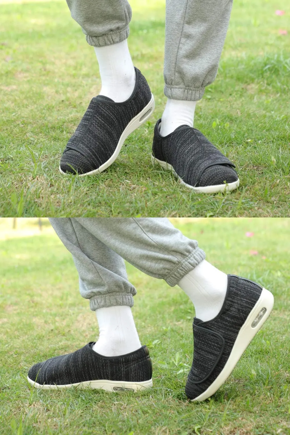 Women's Wide Width Shoes - Walking Adjustable Wide Comfort Women’s Diabetes Shoes for Diabetic Edema Plantar Fasciitis Bunions Arthritis Swollen Feet