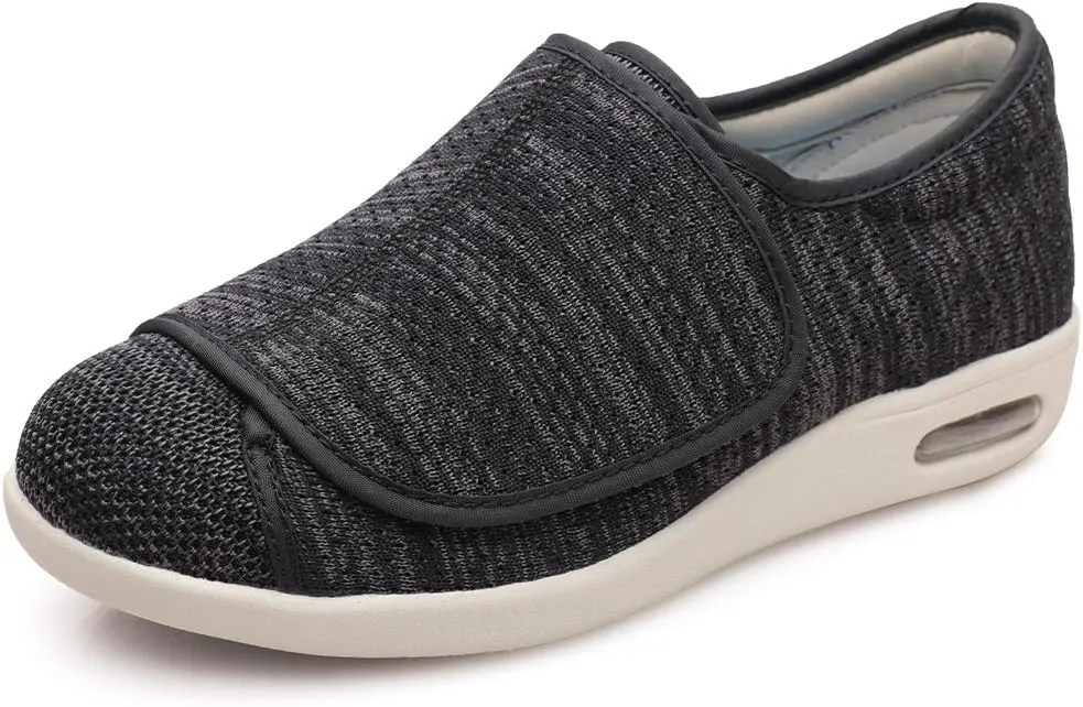 Women's Wide Width Shoes - Walking Adjustable Wide Comfort Women’s Diabetes Shoes for Diabetic Edema Plantar Fasciitis Bunions Arthritis Swollen Feet