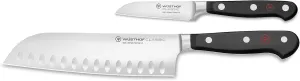 WÜSTHOF Classic 2-Piece Asian Knife Set, Black