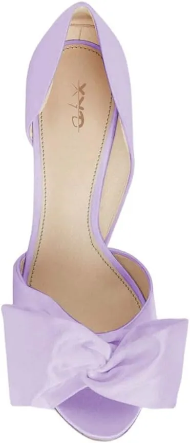 XYD Women Low Heel D'Orsay Pumps Peep Toe Slip On Dress Evening Sandals Shoes with Bowknot