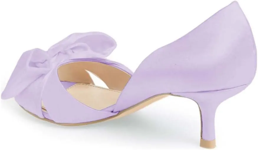 XYD Women Low Heel D'Orsay Pumps Peep Toe Slip On Dress Evening Sandals Shoes with Bowknot