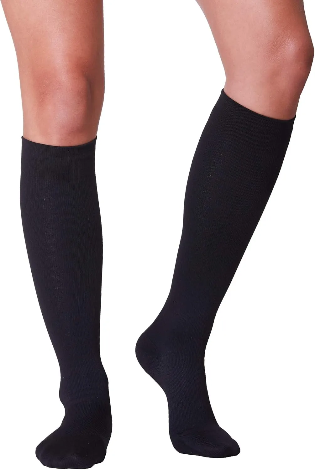 Yacht & Smith 12 Pairs of Womens Knee High Socks, Cotton, Flat Knit, Solid Colors