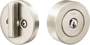 Yale Home Flat Round Deadbolt Satin Nickel (4881N19FR)