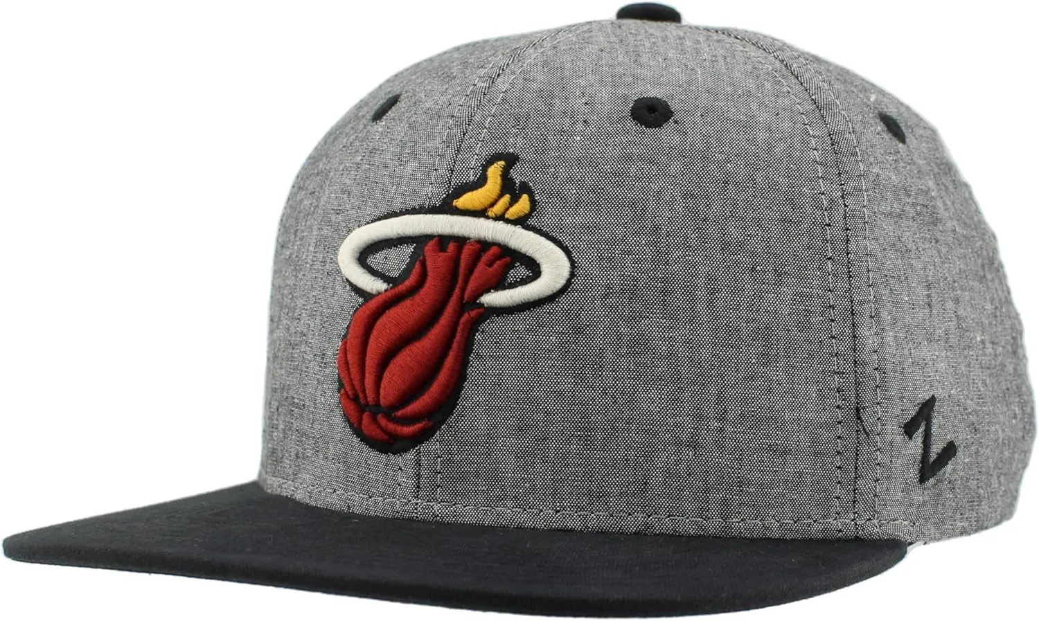 ZHATS NBA Officially Licensed Adjustable Snapback Hat Heather Black