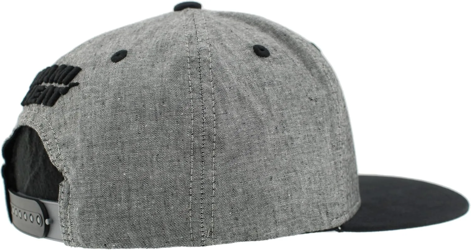 ZHATS NBA Officially Licensed Adjustable Snapback Hat Heather Black