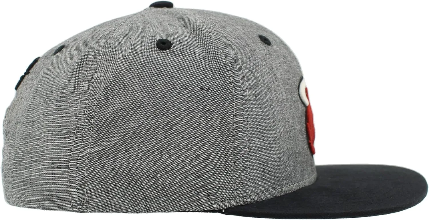 ZHATS NBA Officially Licensed Adjustable Snapback Hat Heather Black