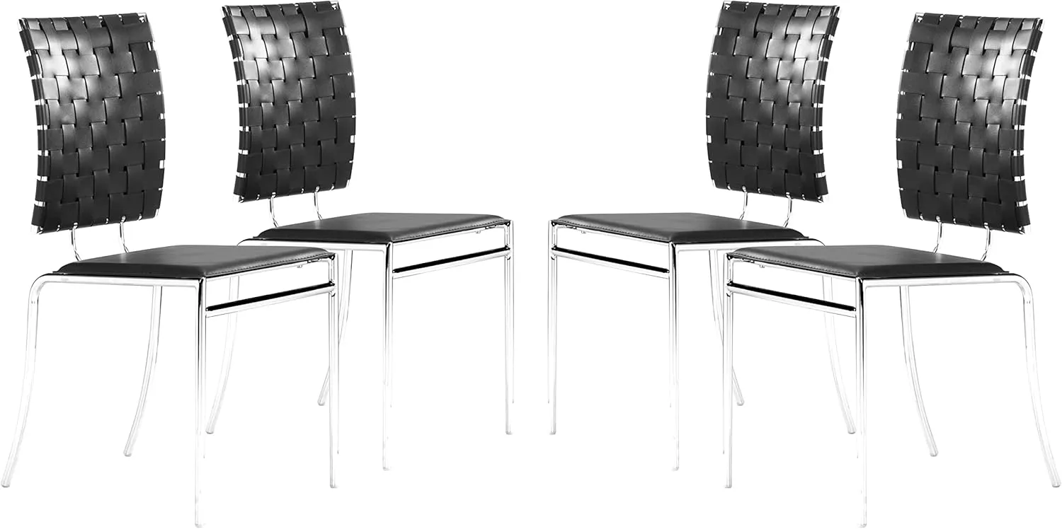 Zuo Criss Cross Dining Chair Black